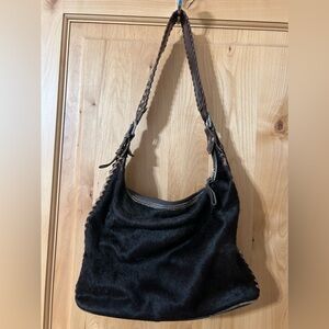 Ladies, leather cowhide shoulder strap purse with wallet